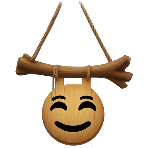 Wooden hanging sign emoji