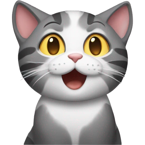 A Gay cat singing emoji