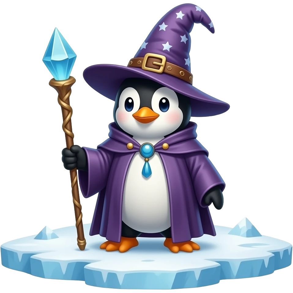 Penguin Wizard emoji