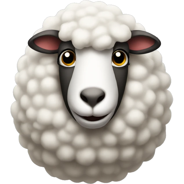 Sheep look like clown emoji