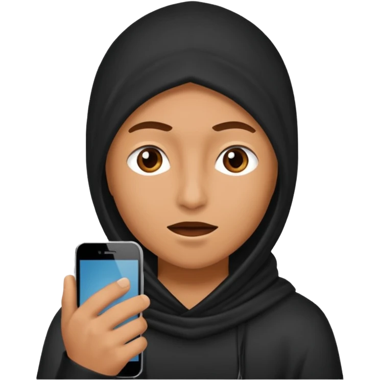 Thief speaking wit a cellular emoji