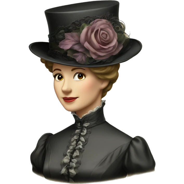 A elegant victorian Woman’s hat emoji