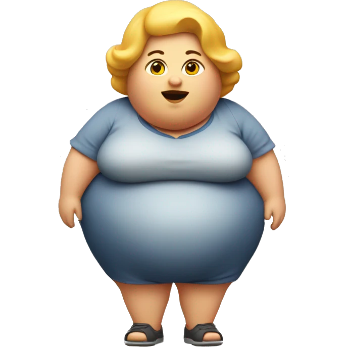 fat lady on grounds  emoji