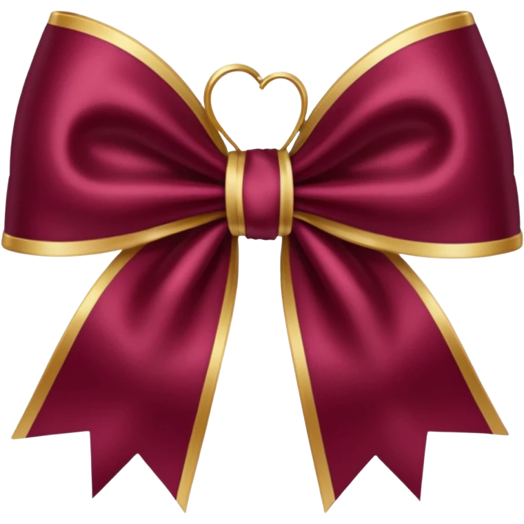 Burgundy sparkling bow emoji
