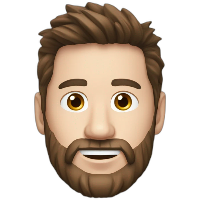 messi avec barbe et cheveux blancs emoji