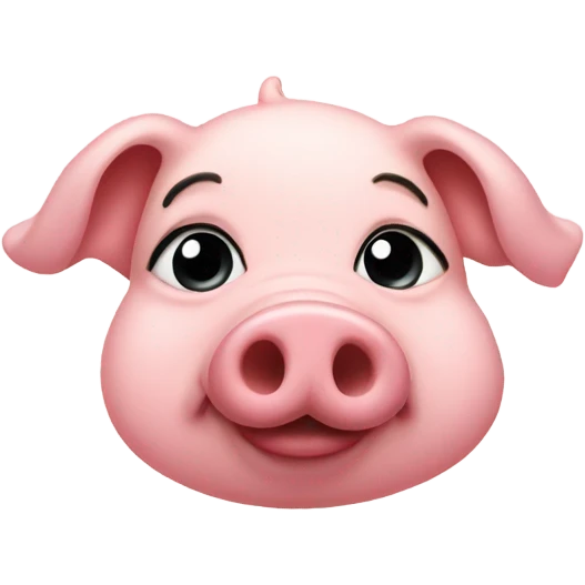 Pig sending a kiss emoji