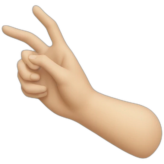 Hand with arm emoji