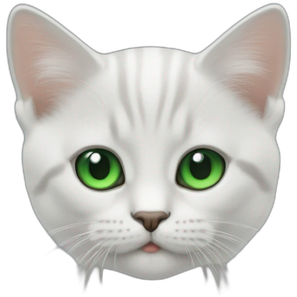 Chaton un œil vert un œil bleu emoji