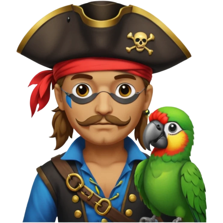 pirate and parrot emoji