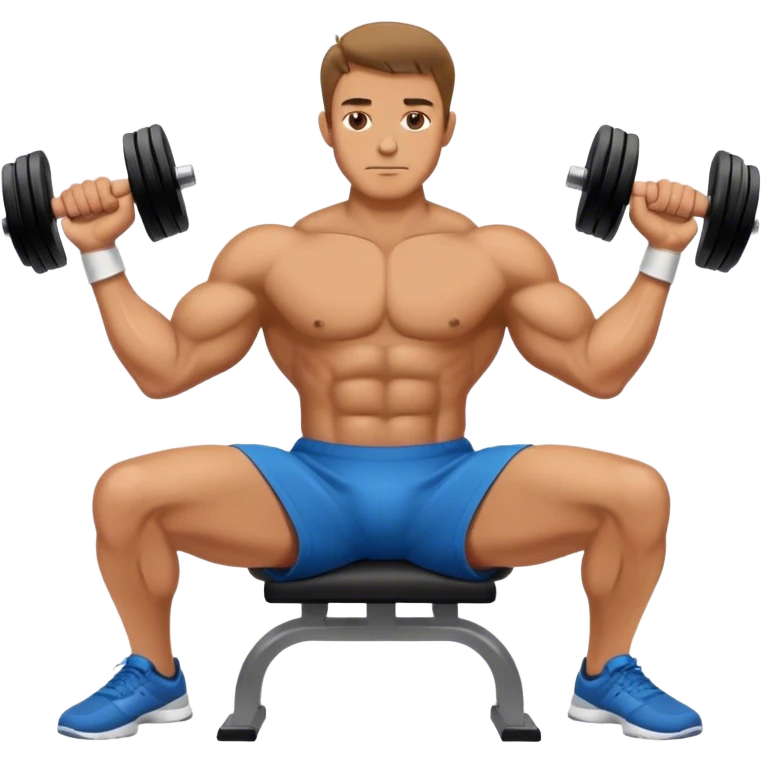 man seated weighted wrist curl emoji