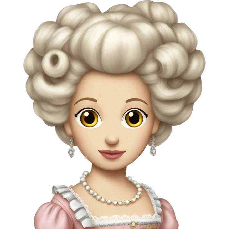 Young Marie Antoinette pale pink emoji