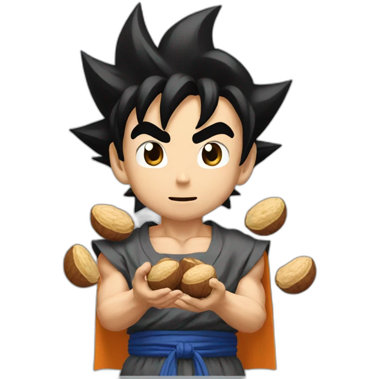 goku holding nuts emoji