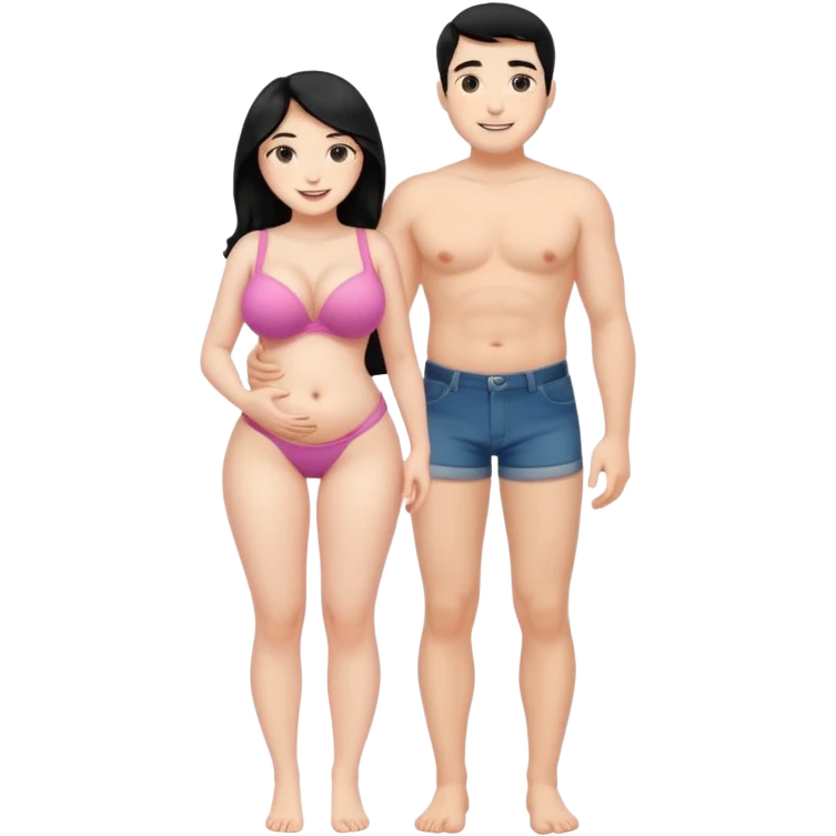 Голая девушка с большими сисками черные волосы стоит на полный рост заде булый мужчина полный голый держит еёсиски и жопу emoji