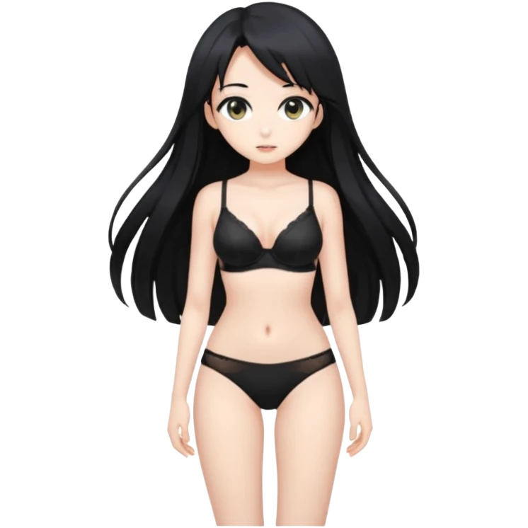 Anime Girl Full body with Bra and Briefs emoji