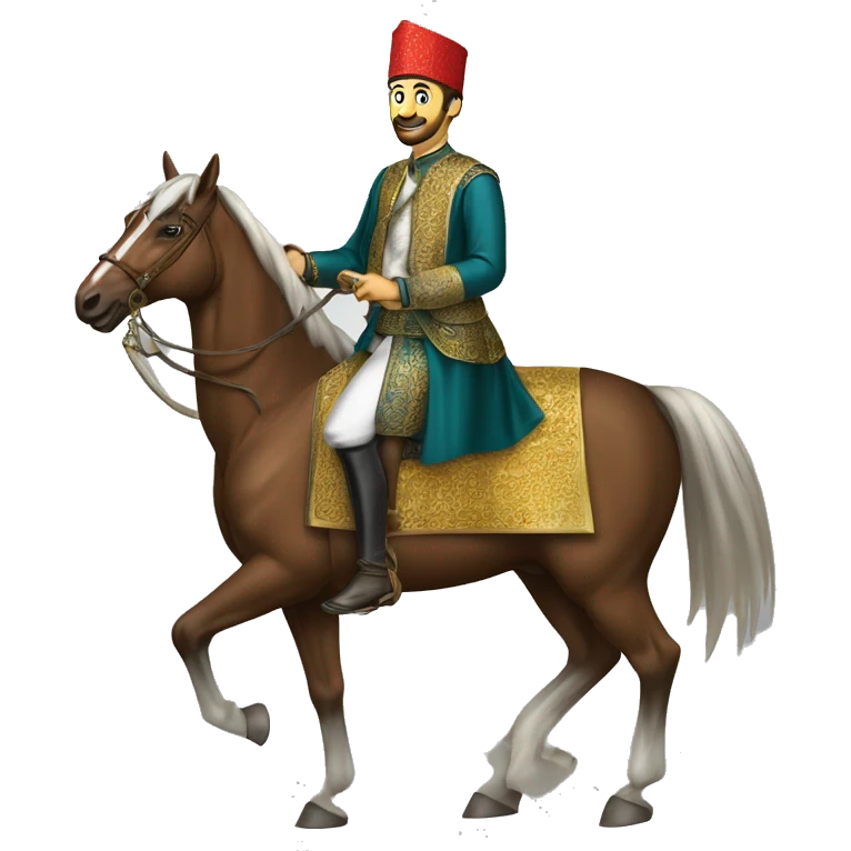 young Sultan Süleyman on horseback emoji