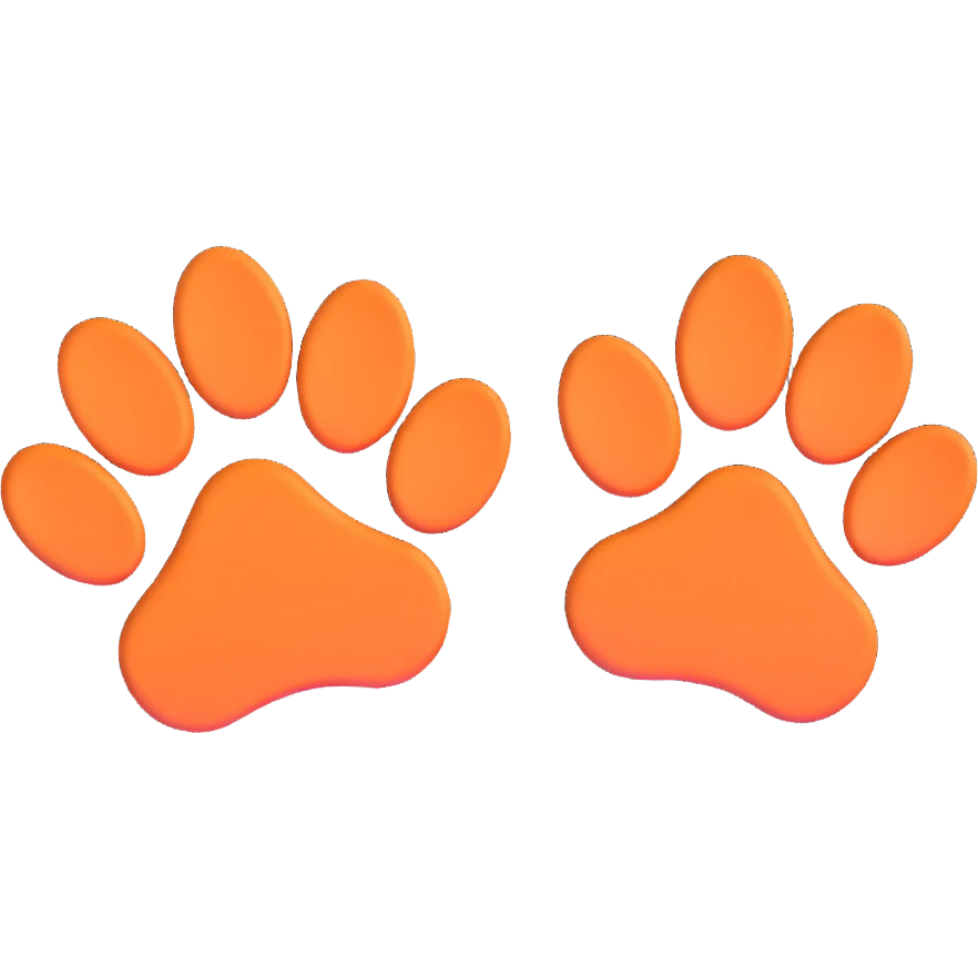 two puppy paws emoji