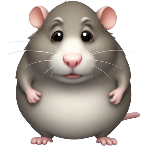 ￼ Extremely fat rat emoji