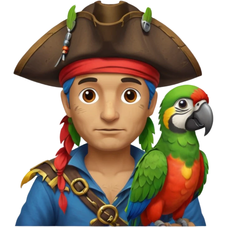 pirate and parrot emoji