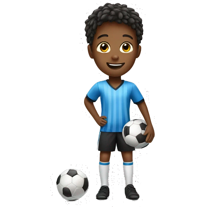 Kid playing soccer  emoji