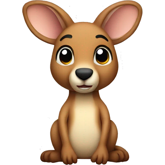 Kangaroo stuffed animal emoji