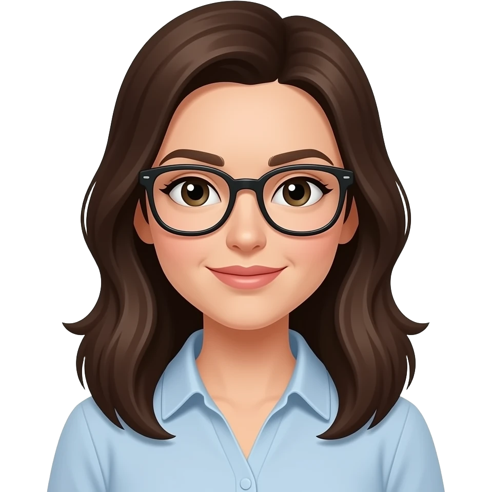 femme, brune à lunette emoji