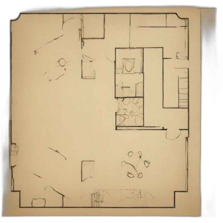 medieval architect drawing on a floor plan emoji