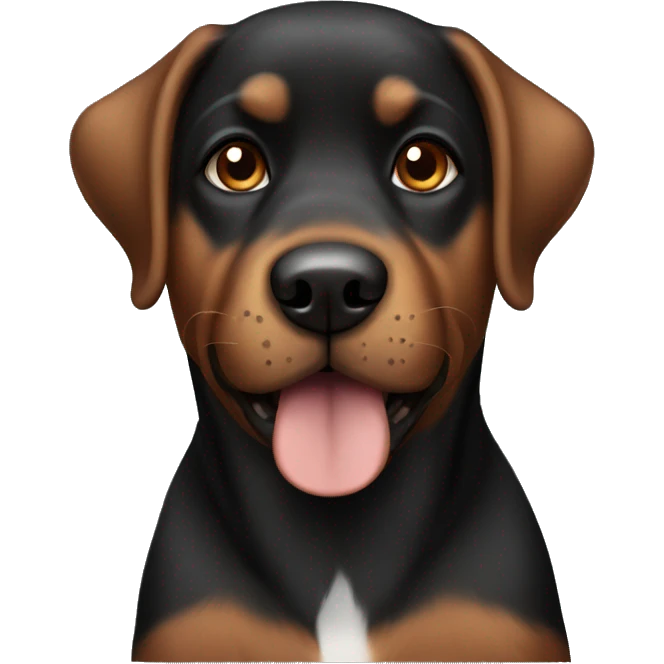Black and brown dog emoji