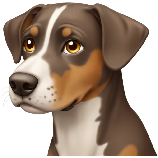 brown catahoula dog emoji