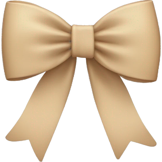 Beige bow emoji