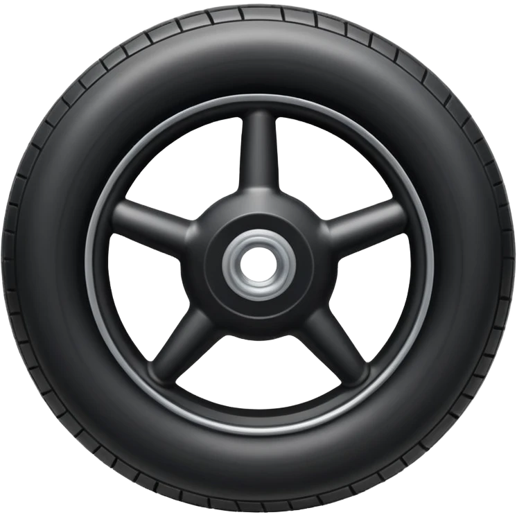 he aircraft's landing gear is one inflated, plump wheel with a strut, black in color emoji