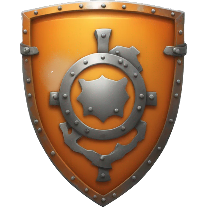 orange metal shield emoji