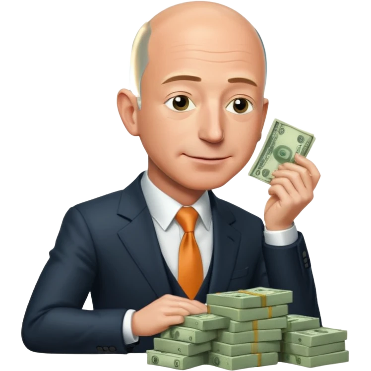 jeff bezos sniff money emoji