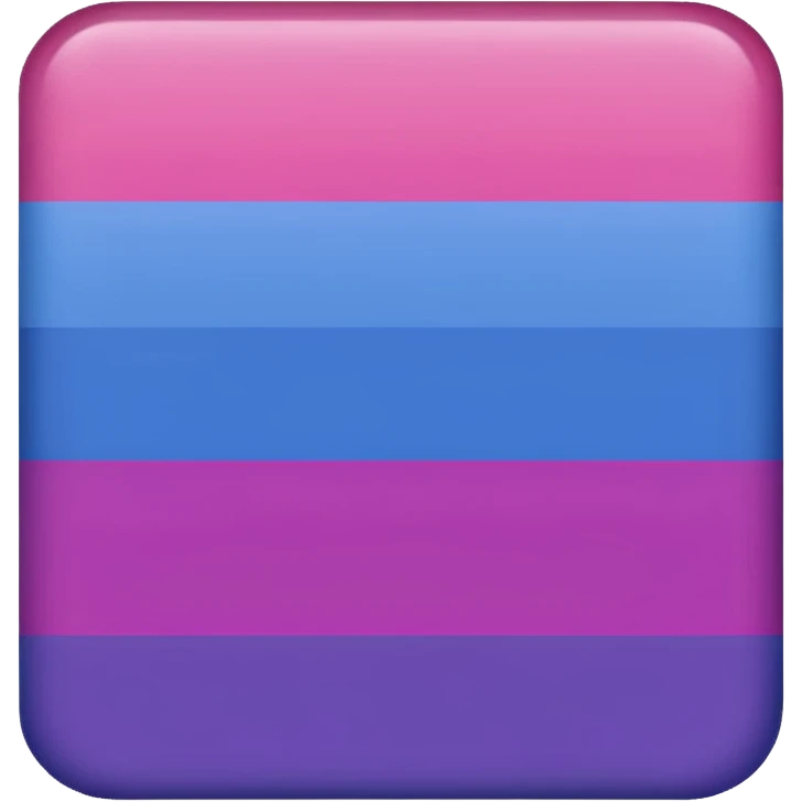 bisexual pride flag as a square icon with slightly rounded corners, bold colors, minimal style, no text emoji
