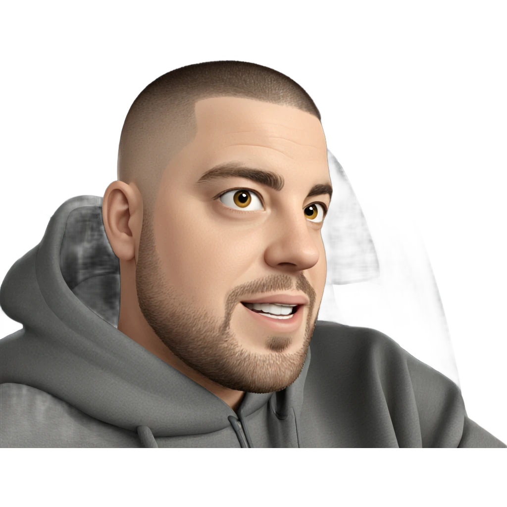 male portrait with buzz cut emoji