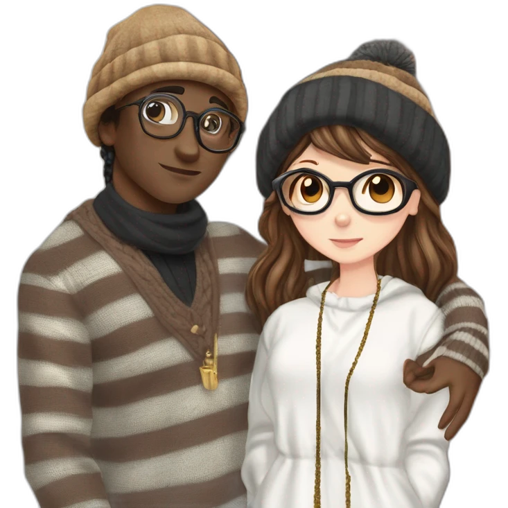 stylish duo with cool vibes emoji