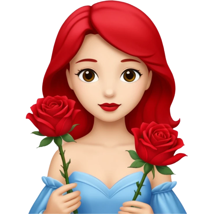 Red rose princess emoji