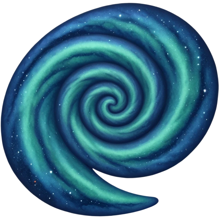 Mint green and dark blue galaxy  emoji