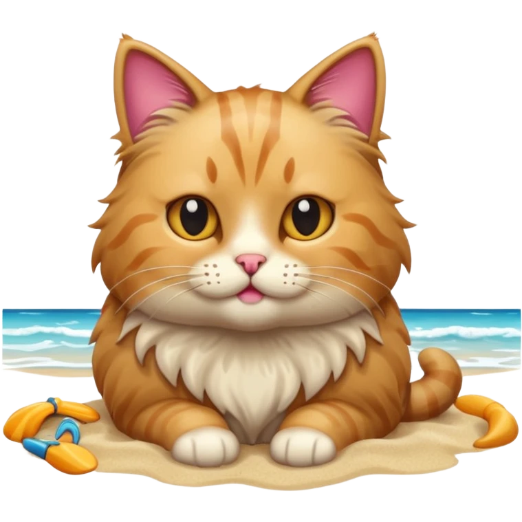 Cat in the beach emoji