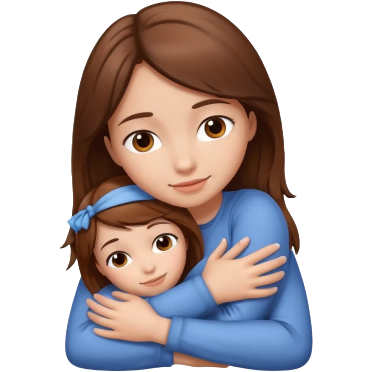 Girl hugging herself emoji