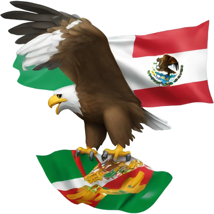 Eagle with Mexican flag emoji