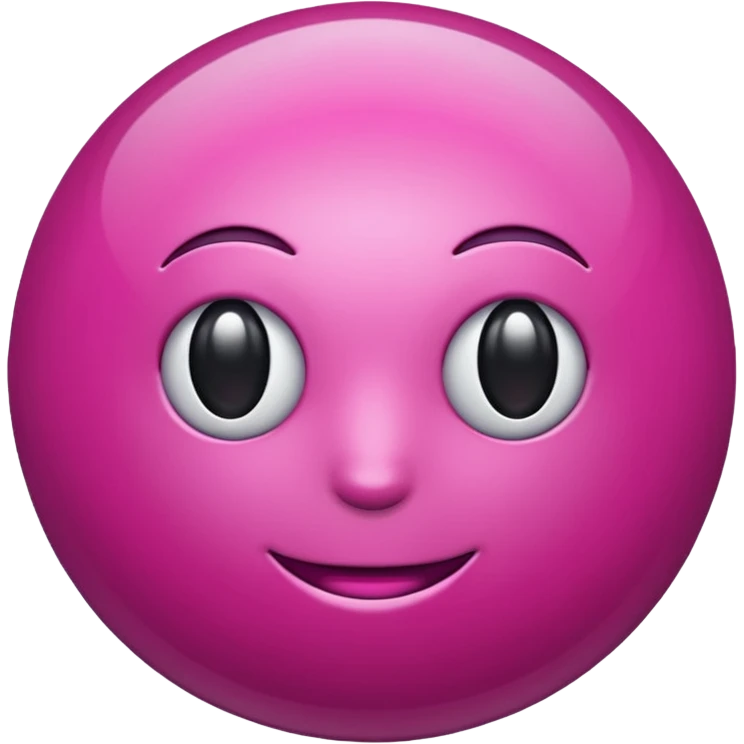 magenta color sphere. Negative : Emoji. emoji