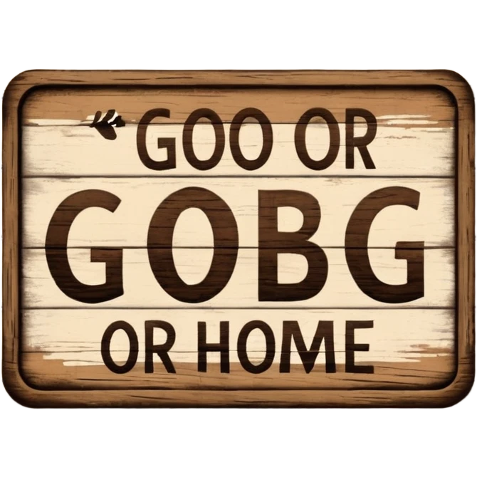 go big or go home sign emoji