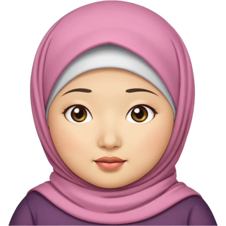 ASIAN WOMAN WITH HIJAB, CHUBBY emoji