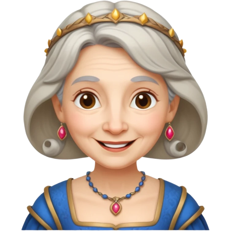The kind and amiable grandmother in medieval fairy tales emoji
