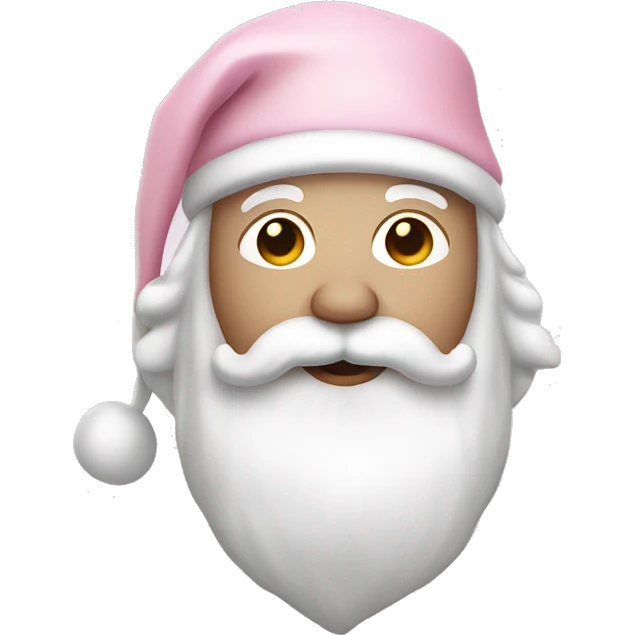 Light Pink Santa with white skin emoji