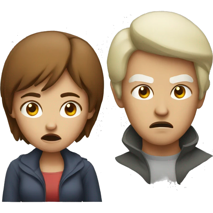 angry person with woman emoji