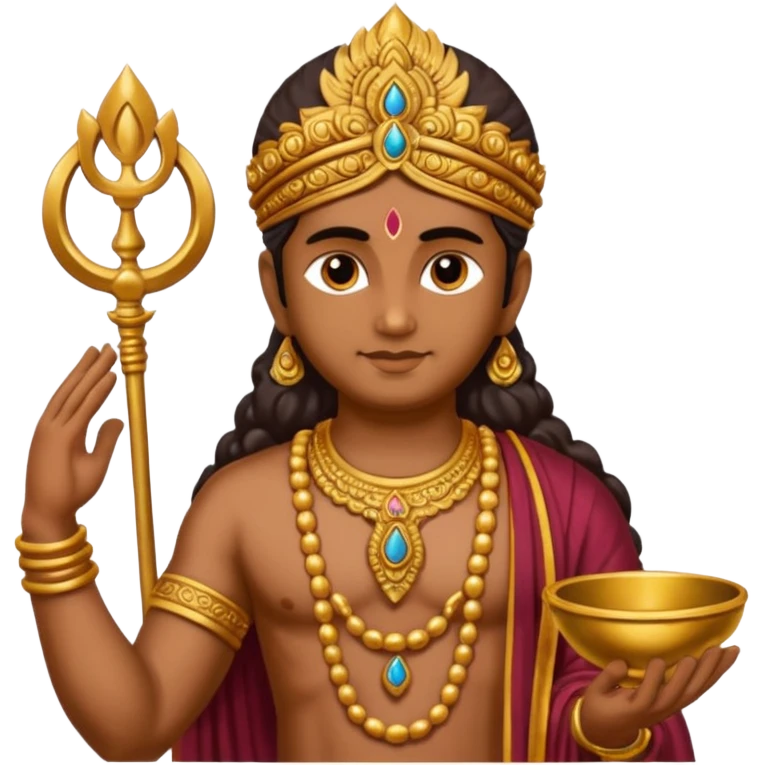 MURUGAN WITH IS VEL AND MAYIL emoji