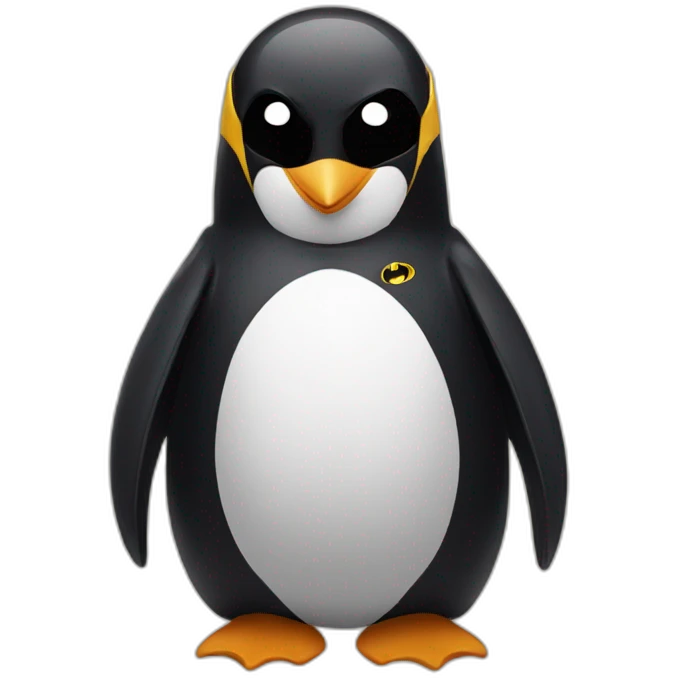 penguin with batman costume emoji