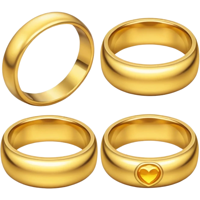 vier gleiche Eheringe emoji