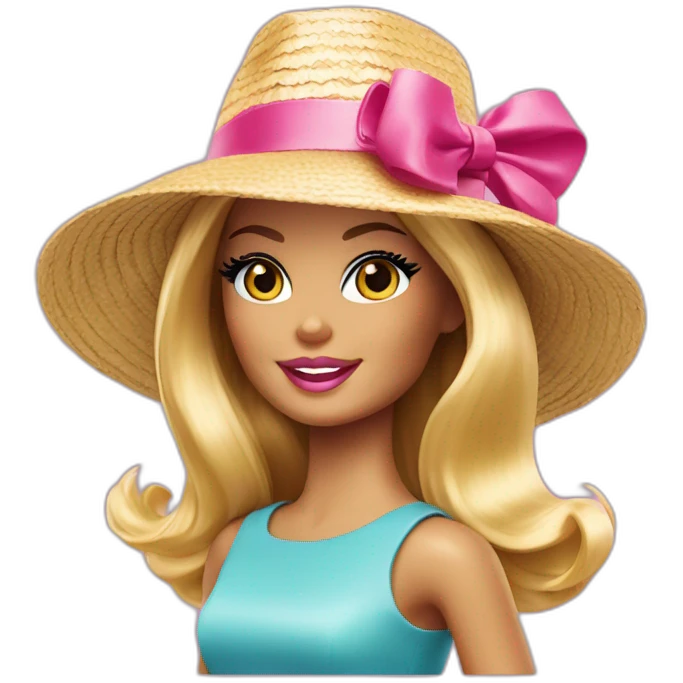 Barbie de chapeu  emoji